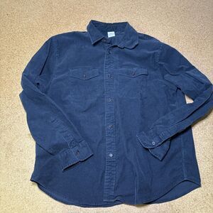 Brooks Brothers Corduruoy Shirt Shacket XL Navy Blue Outdoor Workwear E3